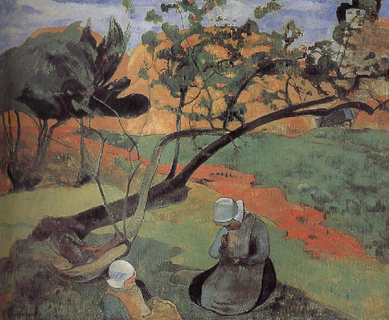 Paul Gauguin Brittany landscape France oil painting art